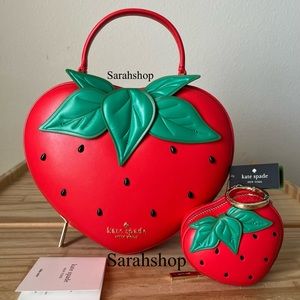 ♠️Kate Spade 3D Strawberry Crossbody Set
